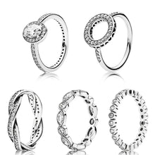 Load image into Gallery viewer, Crystal Silver Ring Charms