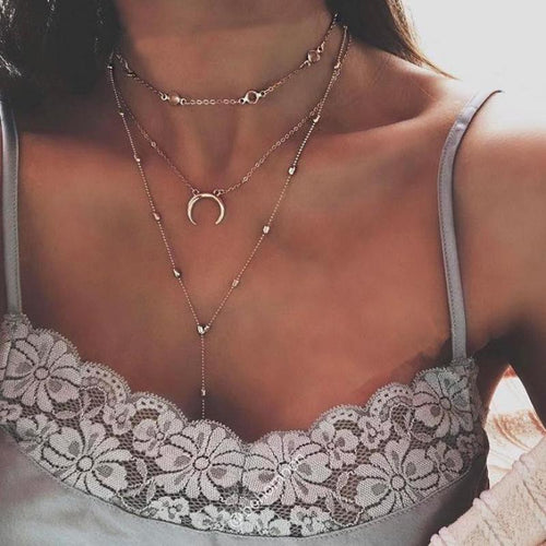 3 Layers Chain Necklace Set