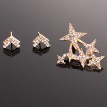 Load image into Gallery viewer, Gold Silver Stars Earrings Set